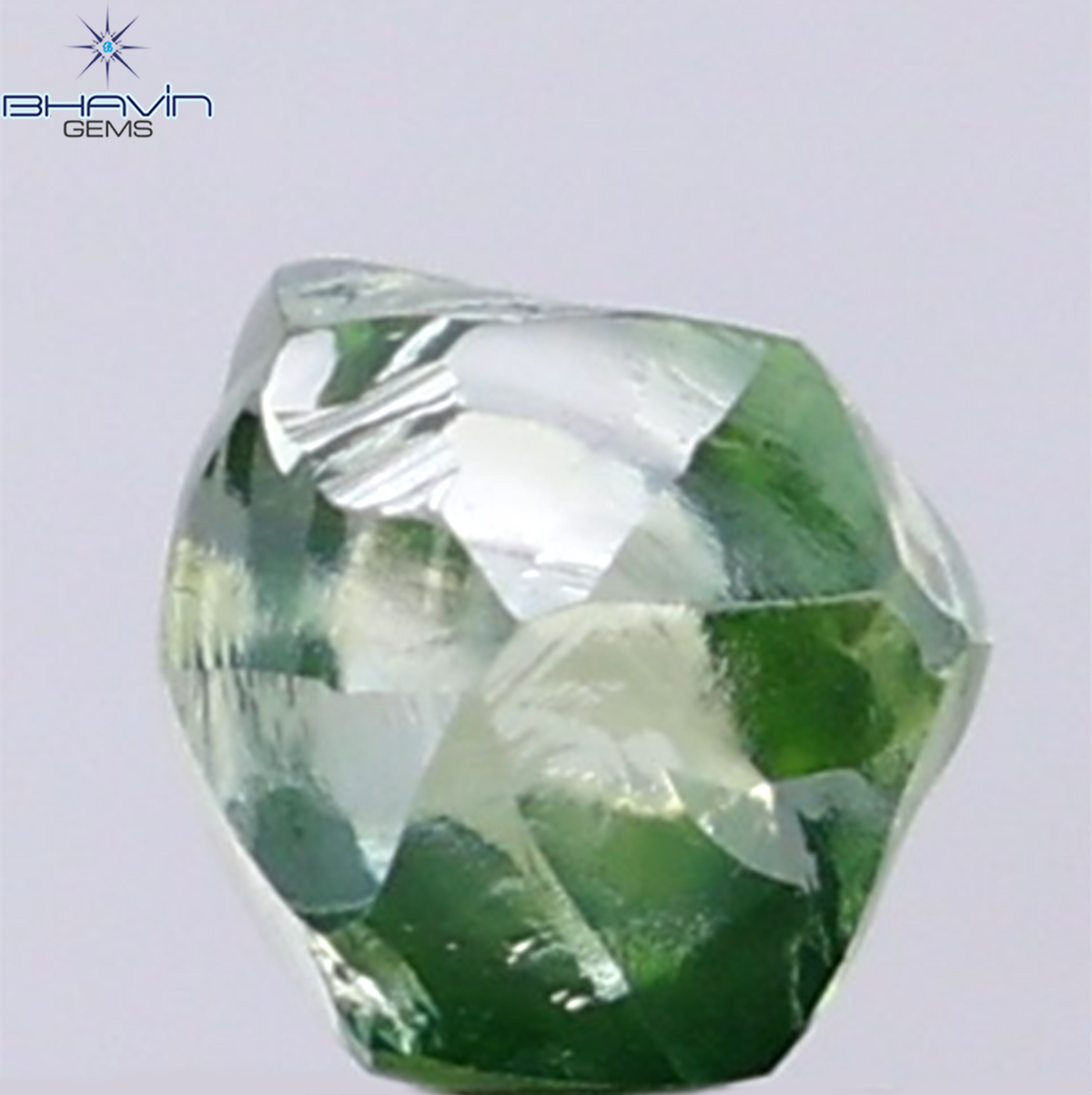 1.21 CT Natural Rough Diamond Enhanced Green Color Clarity VS (6.32 MM)