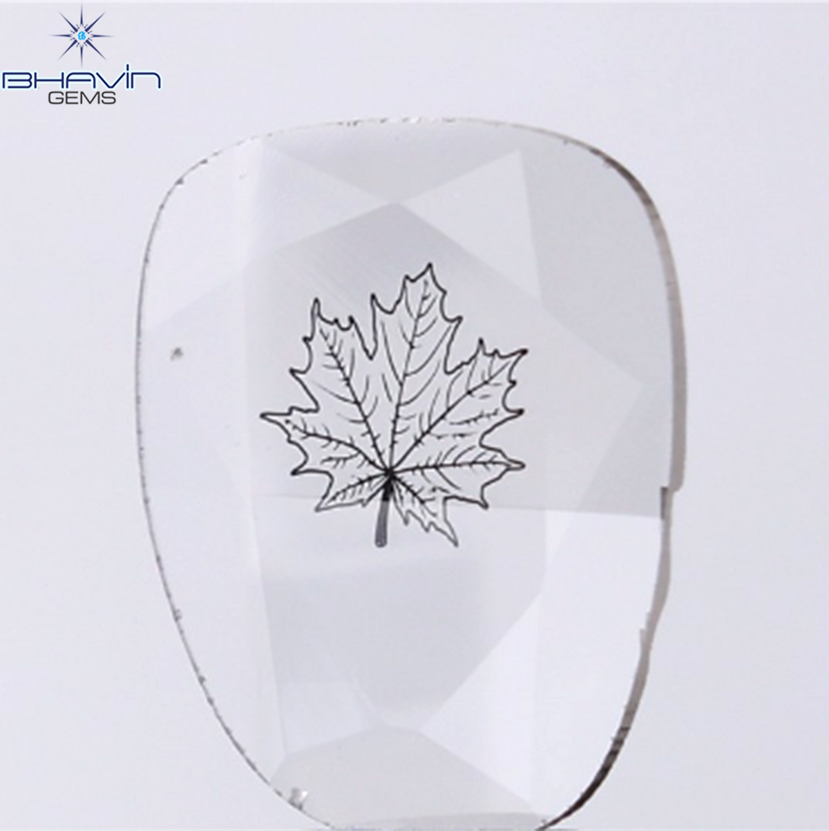 2.08 CT Lab Grown Slice (leaf) Diamond White Color Clarity VS (15.40 MM)