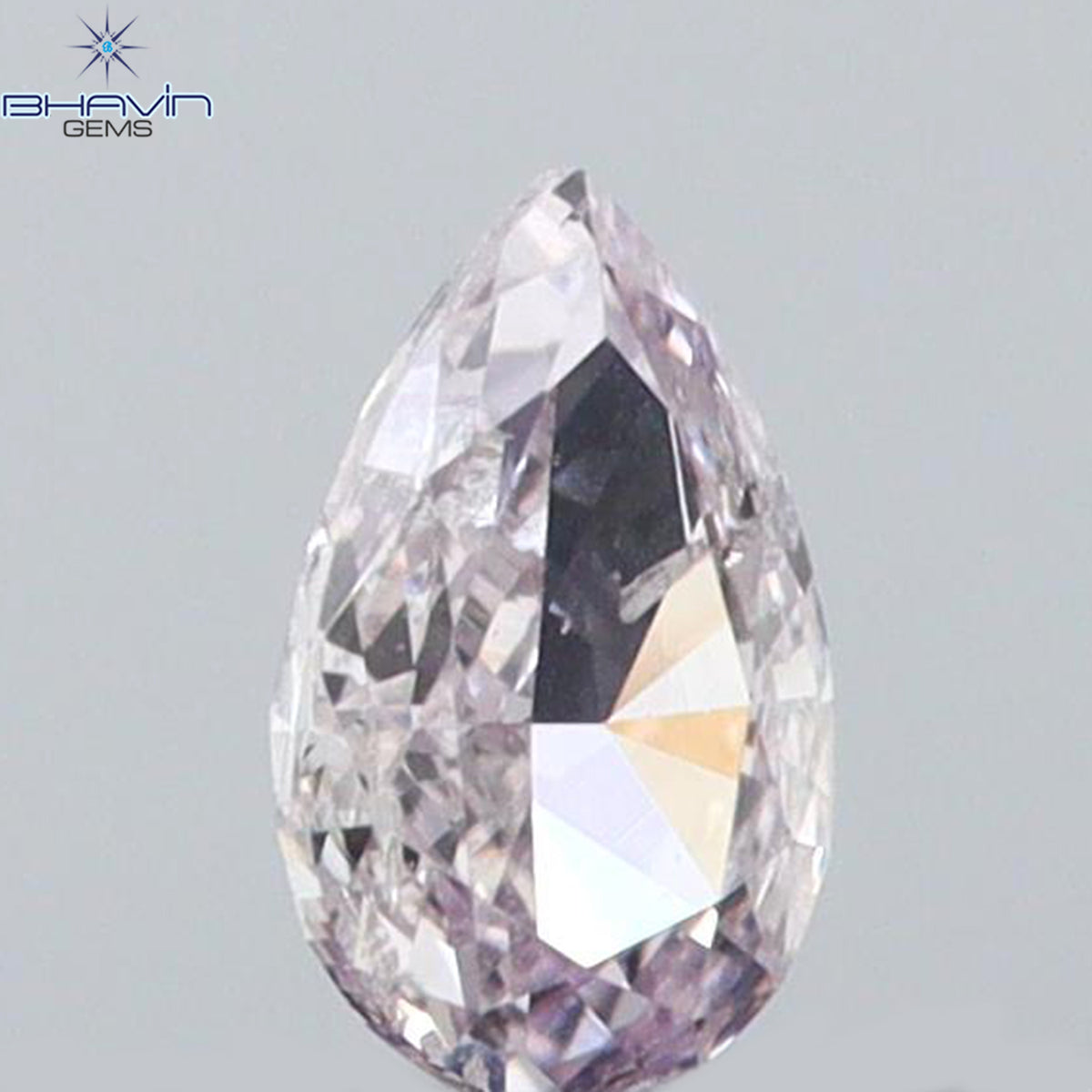 0.08 CT Natural Pear Diamond Pink Color Clarity SI1 (3.47 MM)