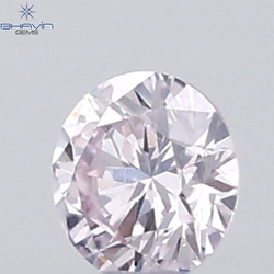 0.04 CT Round Natural Diamond Pink Color SI Clarity