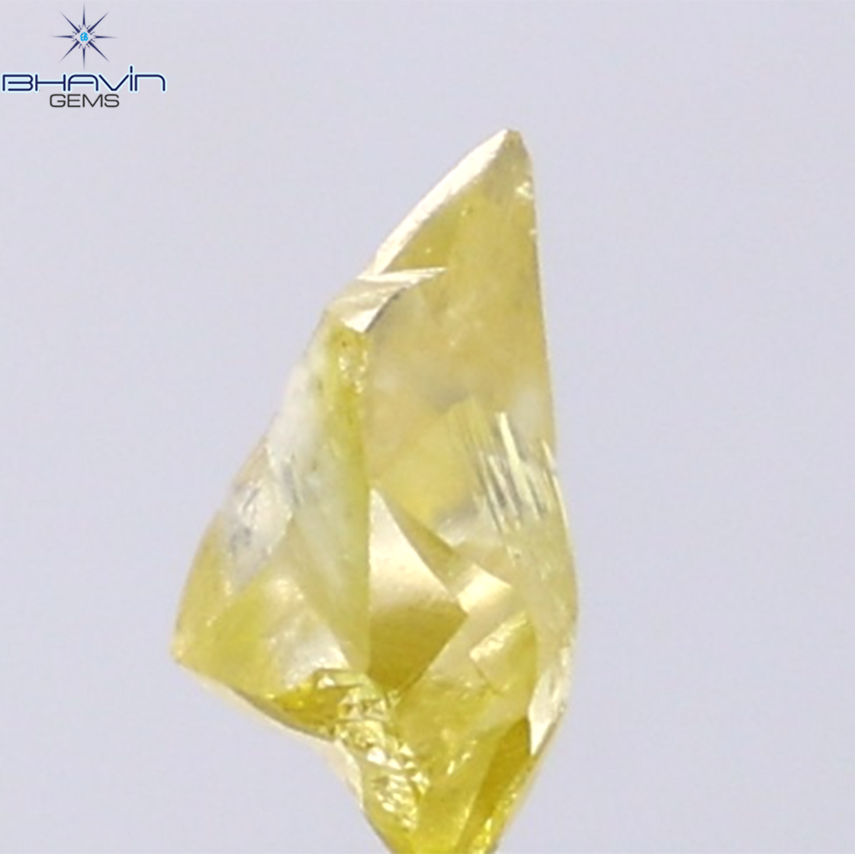 0.99 CT Natural Rough Diamond Enhanced Yellow Color Clarity VS (8.06 MM)