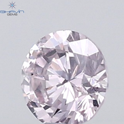 0.18 CT ラウンド ローズ カット シェイプ 天然ダイヤモンド ピンク色 I2 クラリティ (3.86 MM)