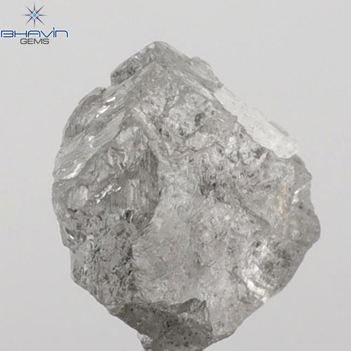 2.52 CT Rough Shape Natural Diamond Salt And Pepper Color (7.88 MM)