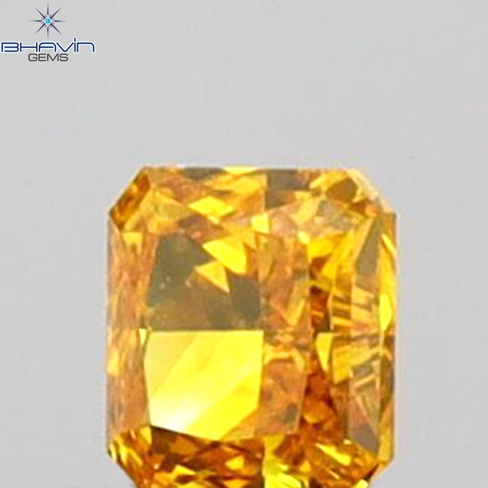 0.19 CT ラディアント シェイプ ナチュラル ダイヤモンド イエロー カラー VS1 クラリティ (3.95 MM)