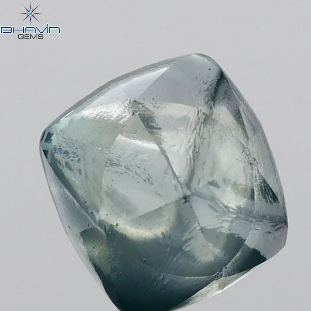 2.93 CT Natural Rough Diamond Enhanced Blue Color Clarity SI (7.97 MM)