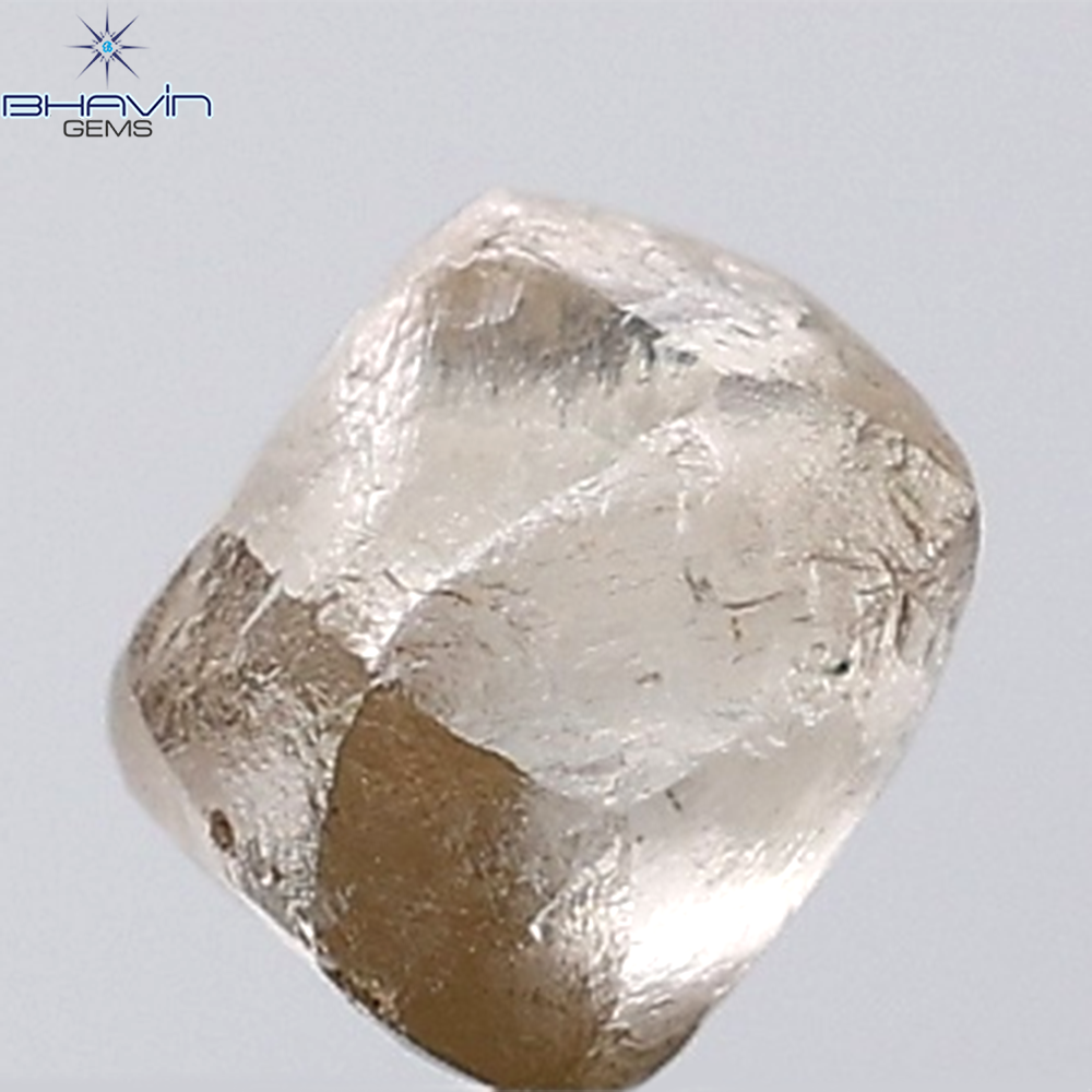 1.08 CT Rough Shape Natural Diamond Brown Color VSI Clarity (5.09 MM)
