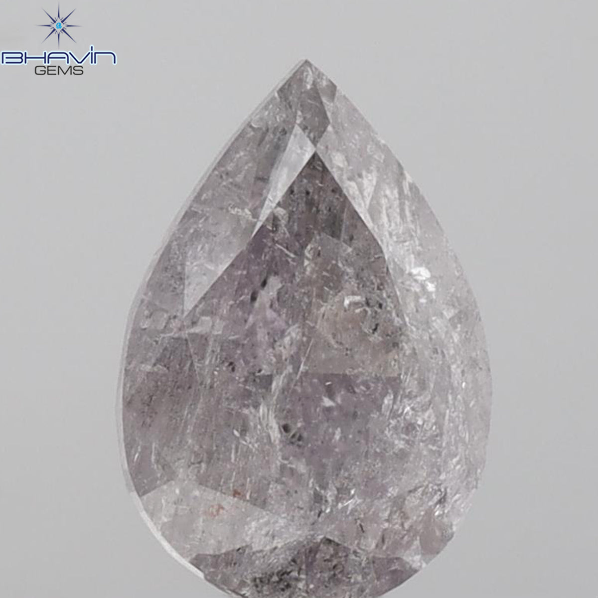 2.34 CT ペアシェイプ 天然ダイヤモンド ピンクカラー I3 クラリティ (9.84 MM)