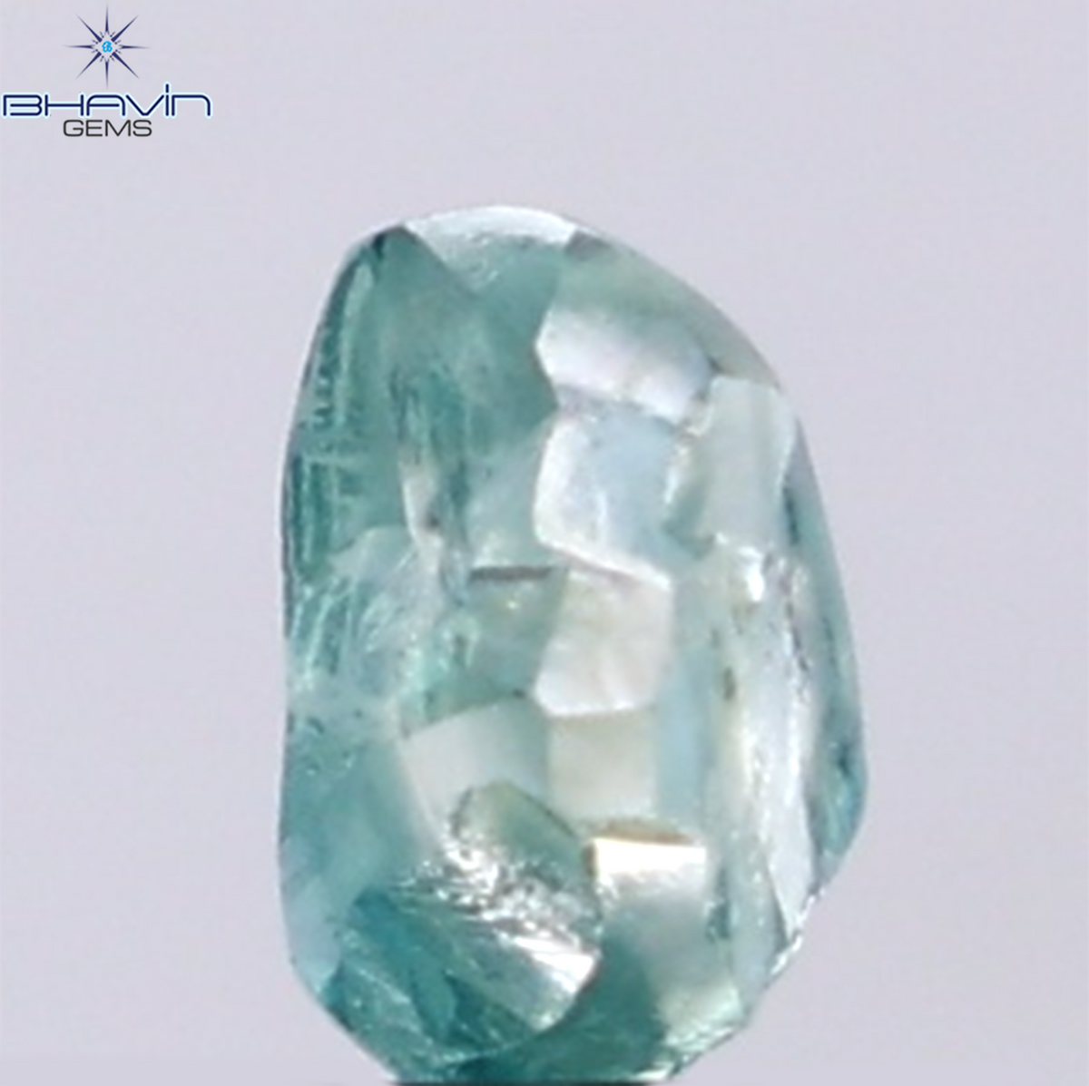 0.96 CT Natural Rough Diamond Enhanced Blue Color Clarity VS (6.24 MM)