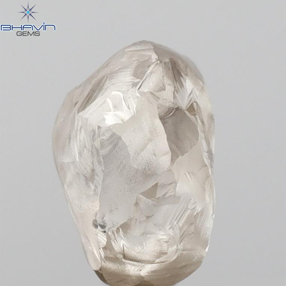 1.84 CT Rough Shape Natural Diamond Brown Color VS1 Clarity (7.66 MM)