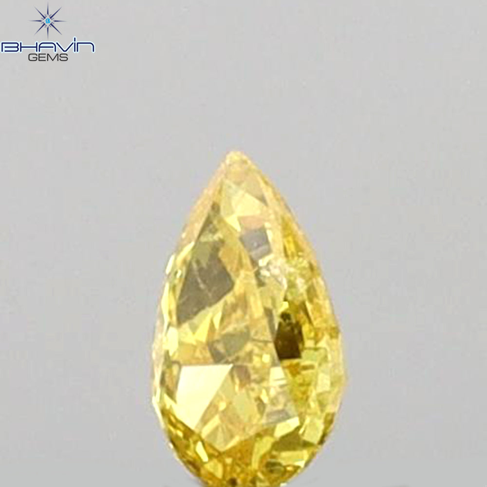 0.06 CT ペアシェイプ 天然ダイヤモンド イエローカラー SI2 クラリティ (3.26 MM)