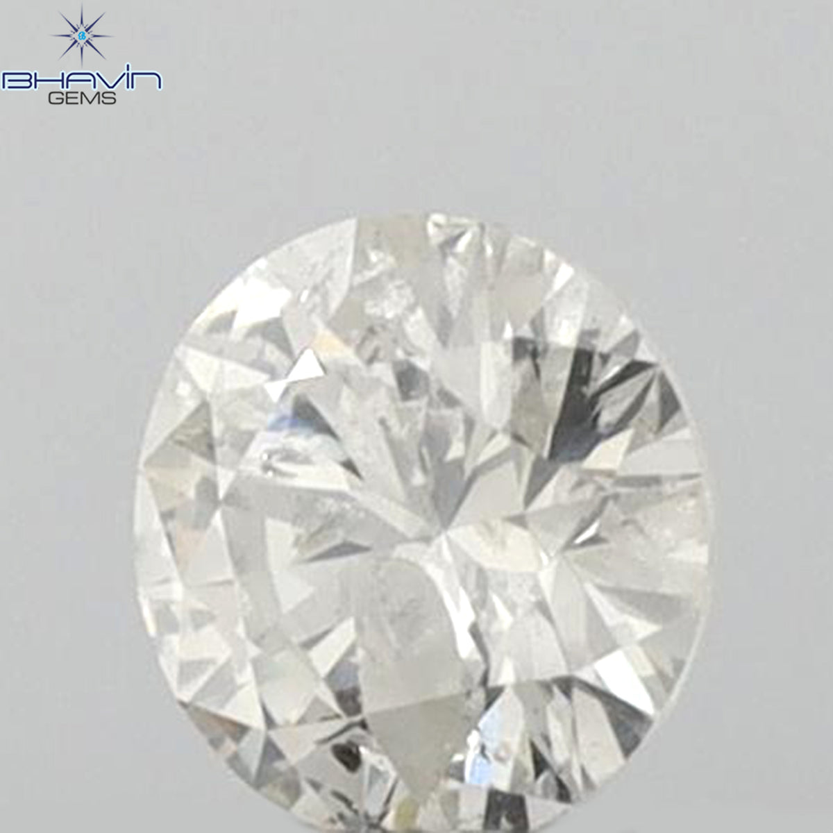 0.21 CT ラウンドシェイプ 天然ルースダイヤモンド ホワイトカラー I3 クラリティ (3.92 MM)