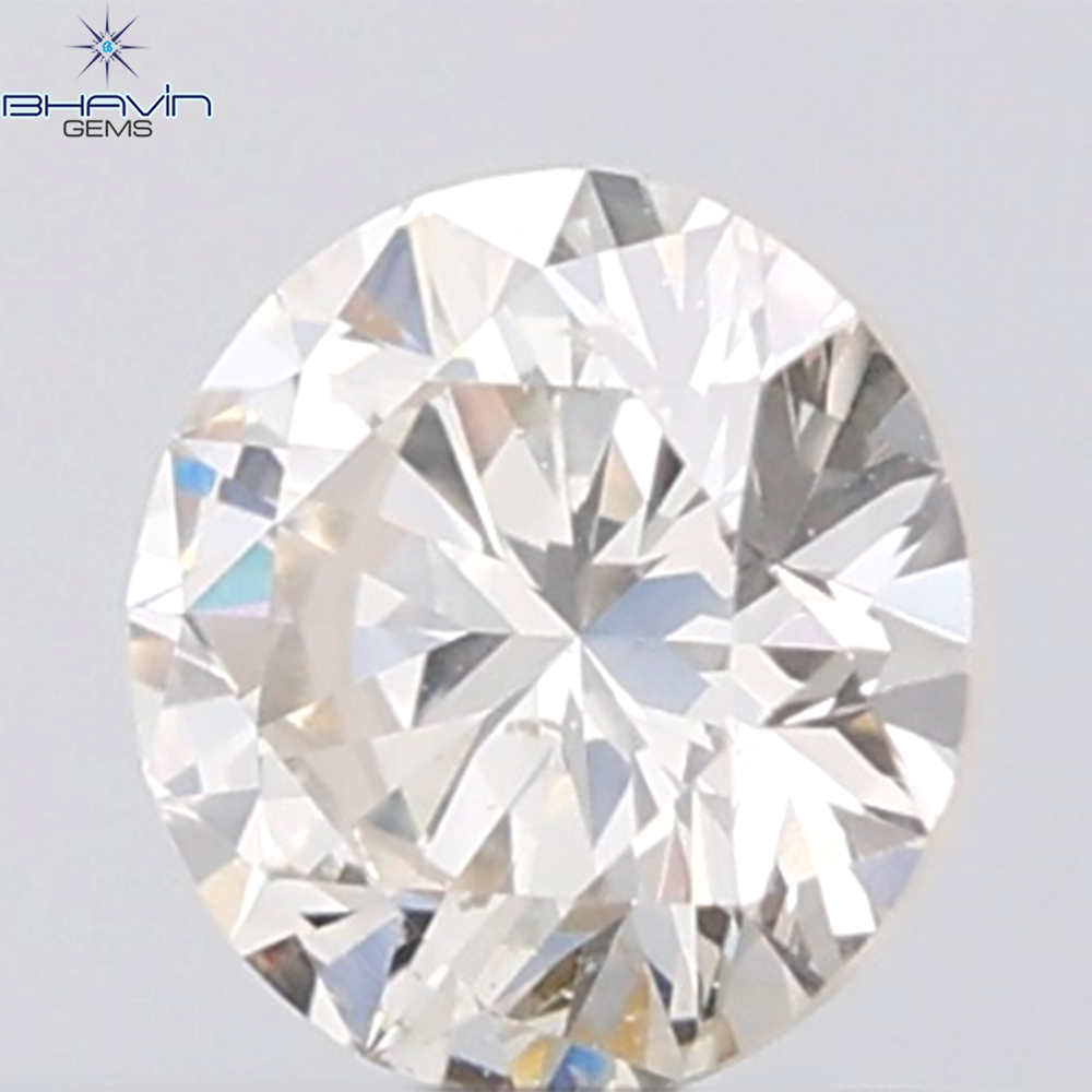 0.18 CT ラウンド ローズ カット シェイプ 天然ダイヤモンド ピンク色 I2 クラリティ (3.86 MM)