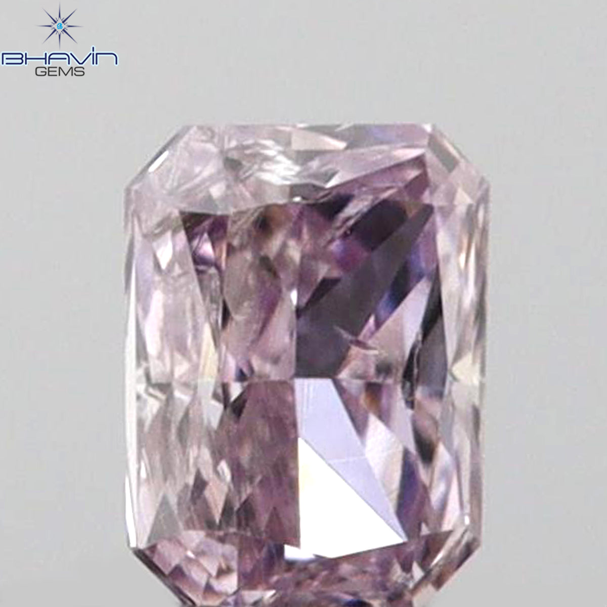 0.10 CT ラディアントシェイプ 天然ダイヤモンド ピンクカラー SI1 クラリティ (2.90 MM)