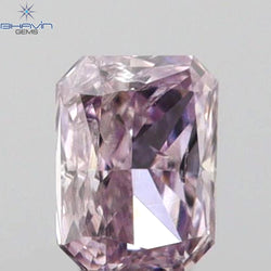 0.10 CT Radiant Shape Natural Diamond Pink Color SI1 Clarity (2.90 MM)