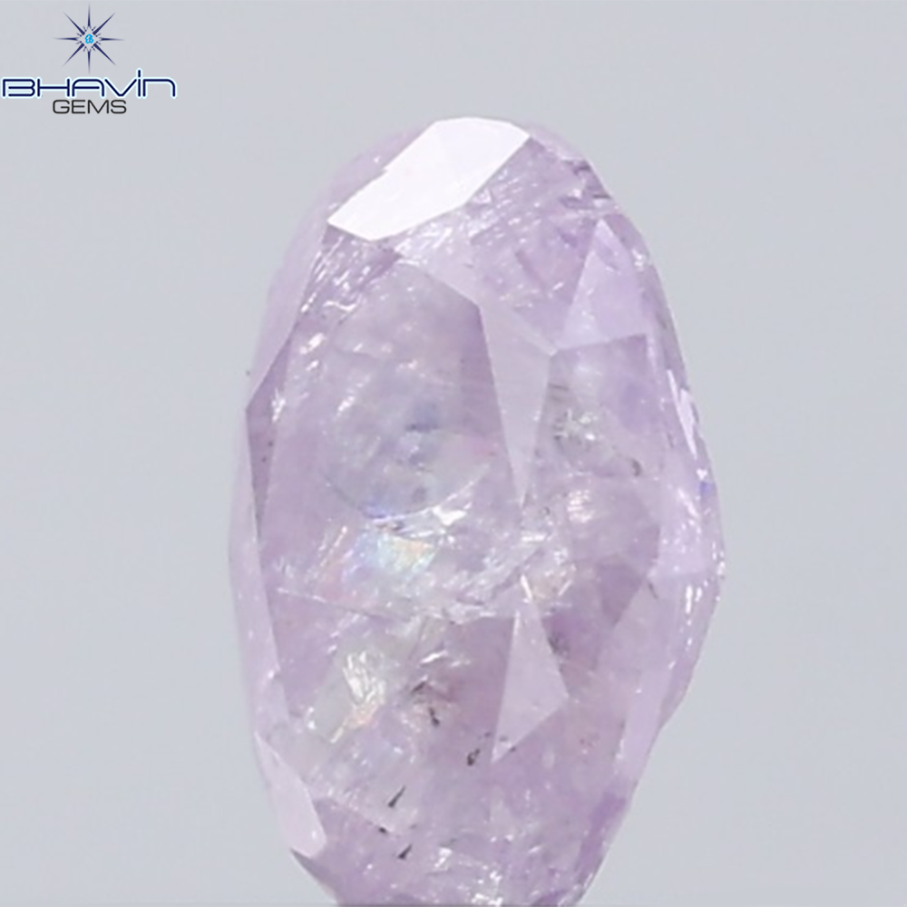 0.36 CT Oval Diamond Natural Pink Color I3 Clarity (5.33 MM)