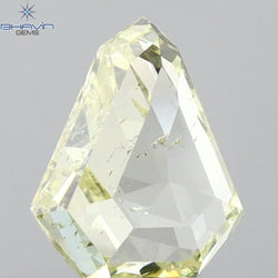 0.89 CT Shield Shape Natural Diamond Yellow Color SI2 Clarity (6.90 MM)
