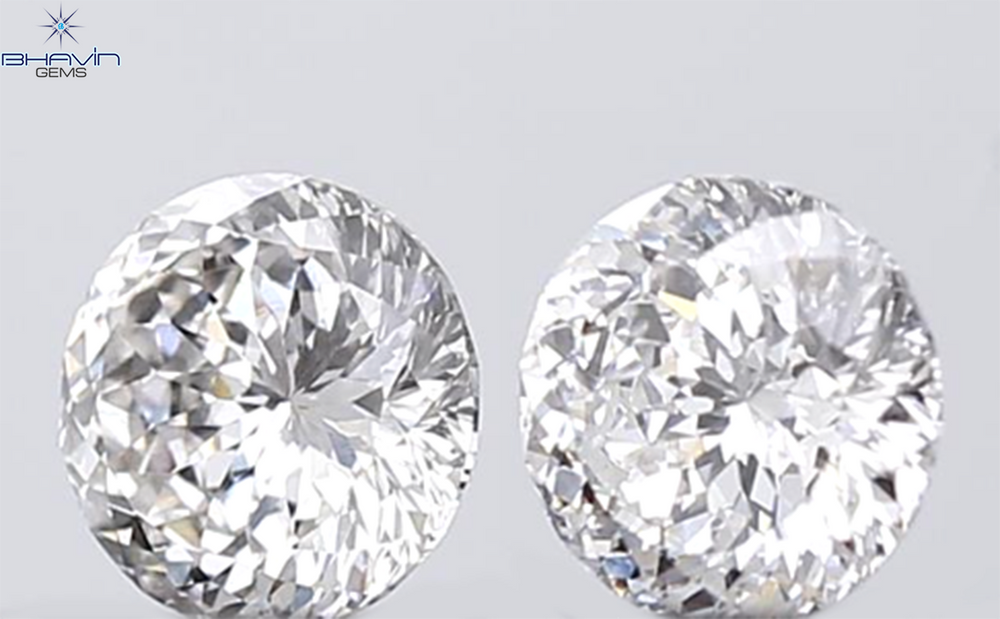 2.25 CT Round Portuguese Pair Diamond White Color VS1 Clarity (6.48 MM)