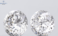 2.25 CT Round Portuguese Pair Diamond White Color VS1 Clarity (6.48 MM)