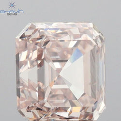 0.41 CT ラディアント ダイヤモンド ピンク (アーガイル) カラー ナチュラル ルース ダイヤモンド SI1 クラリティ (4.46 MM)