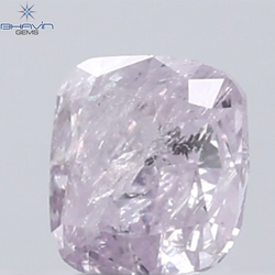0.27 CT Cushion Diamond Natural Pink Color I3 Clarity (3.51 MM)
