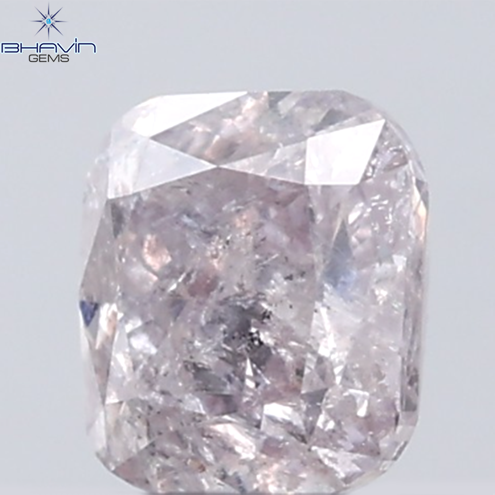 0.36 CT Cushion Diamond Natural Pink Color I3 Clarity (4.10 MM)