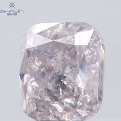 0.36 CT Cushion Diamond Natural Pink Color I3 Clarity (4.10 MM)