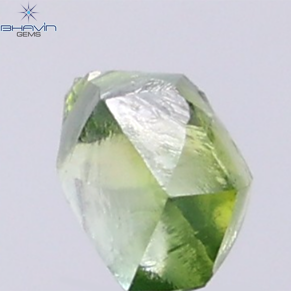 1.08 CT Natural Rough Diamond Enhanced Green Color Clarity VS (6.00 MM)