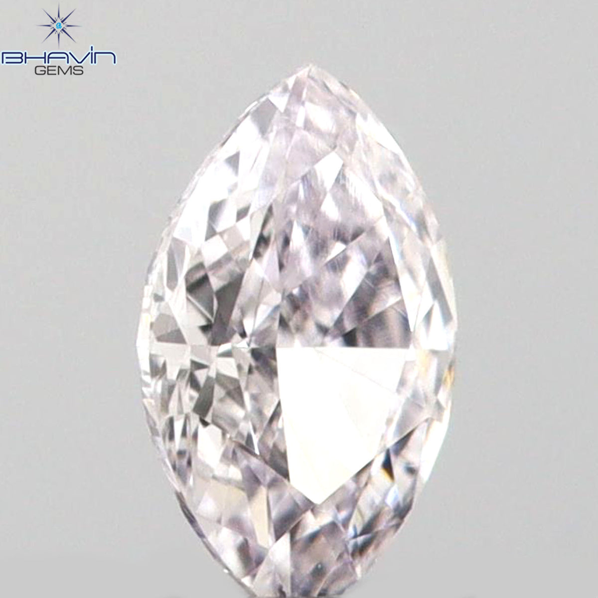 0.07 CT マーキスシェイプ 天然ルースダイヤモンド ピンクカラー VS1 クラリティ (3.64 MM)