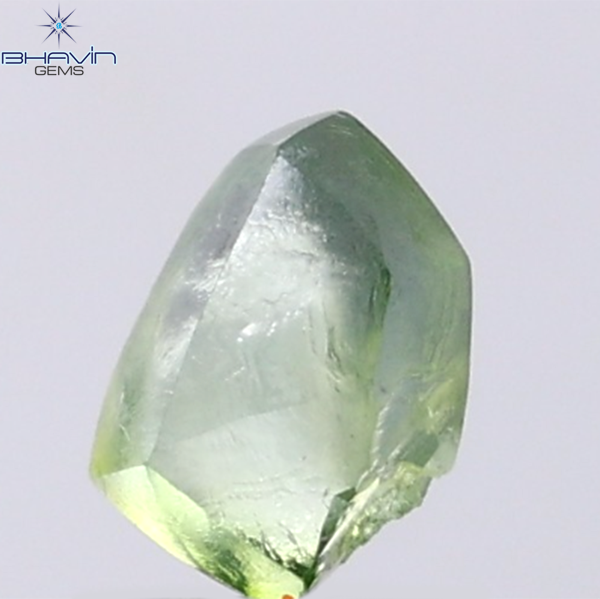1.53 CT Natural Rough Diamond Enhanced Green Blue Color Clarity VS (7.89 MM)