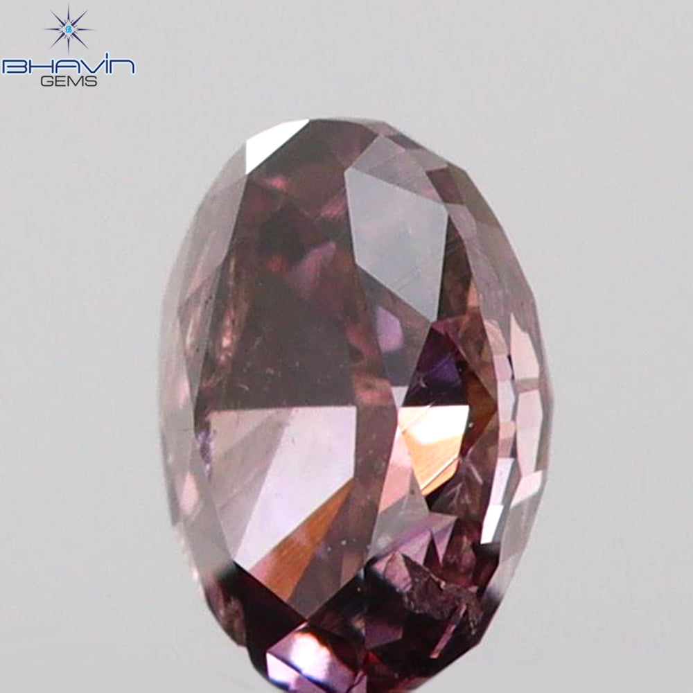 0.14 CT Oval Shape Natural Diamond Pink Color I1 Clarity (3.64 MM)