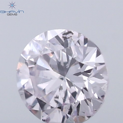 0.07 CT Round Natural Diamond Pink Color VS Clarity