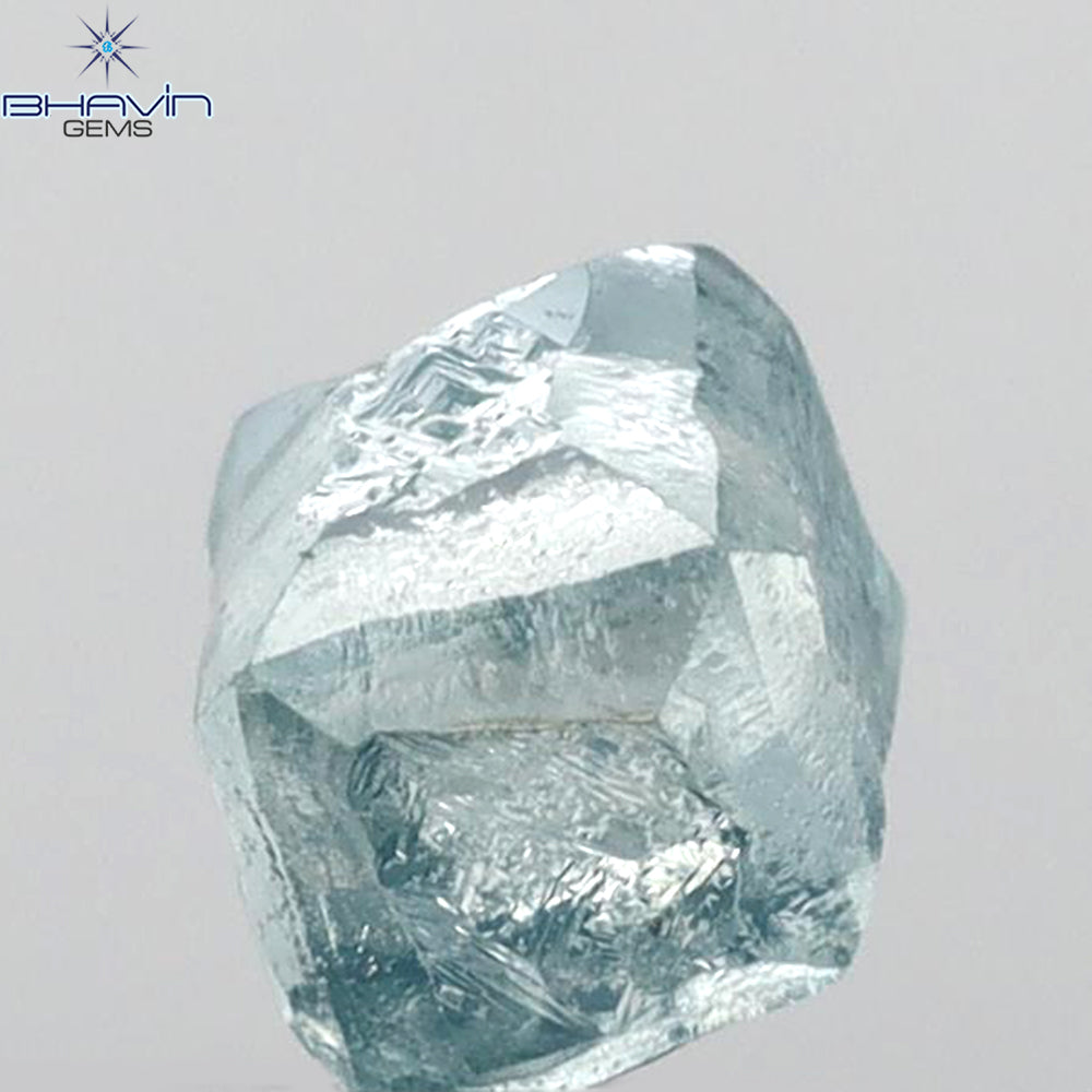 1.40 CT Rough Shape Enhanced Blue Color VS2 Clarity (5.11 MM)