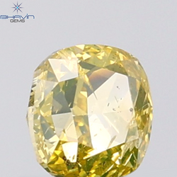 1.01 CT Cushion Diamond Natural Brown Yellow Color SI2 Clarity (5.40 MM)