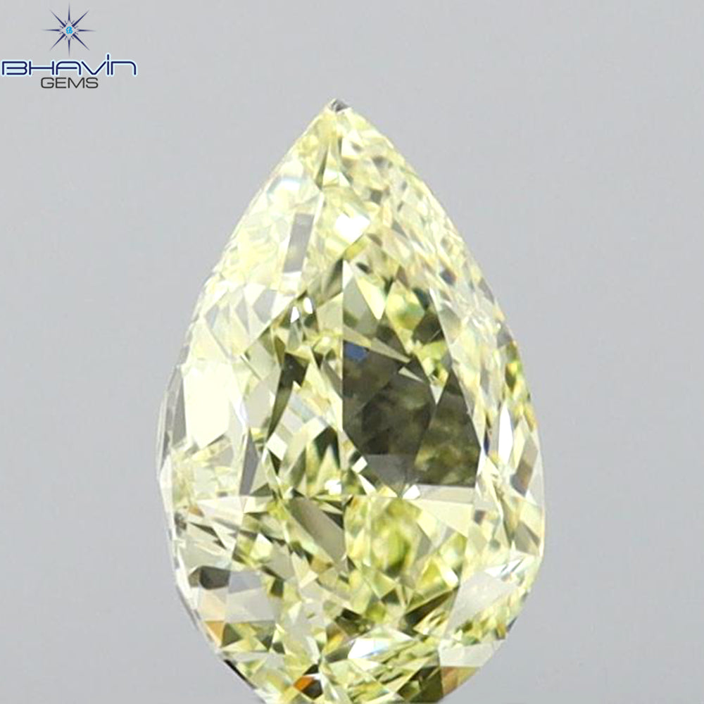 GIA Certified 1.00 CT Pear Diamond Yellow Color Natural Loose Diamond (7.95 MM)