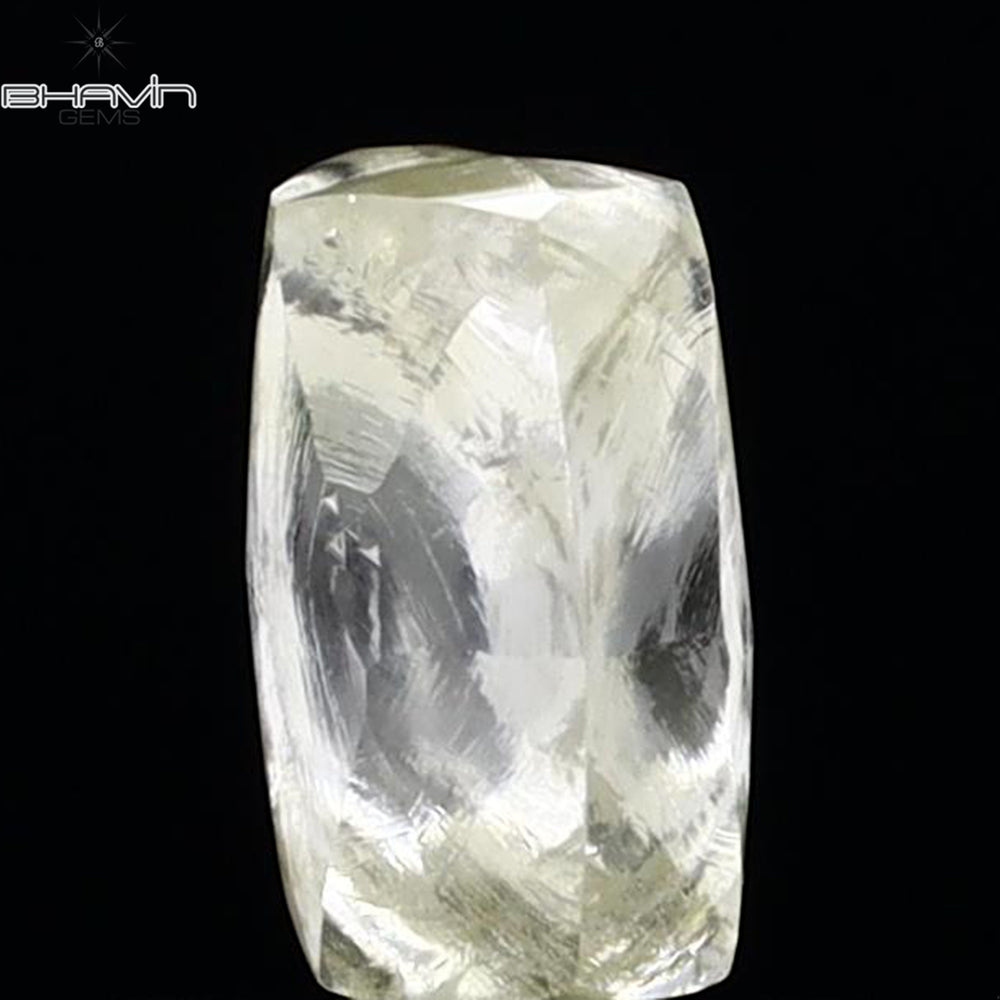 1.05 CT Rough Shape Natural Diamond Yellow Color VS2 Clarity (6.83 MM)