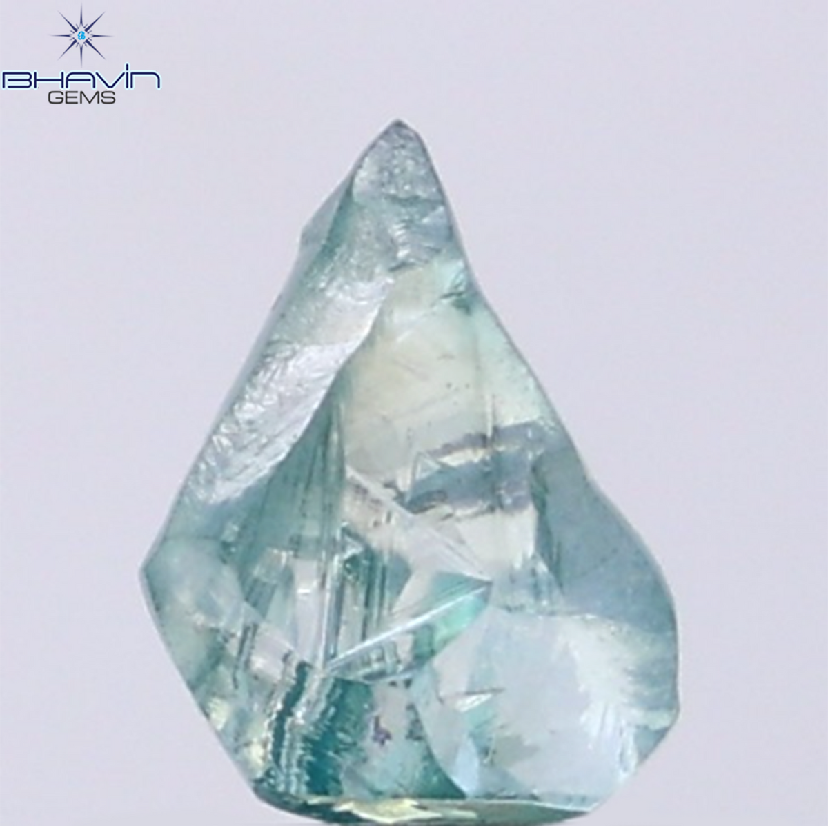 1.30 CT Natural Rough Diamond Enhanced Blue Color Clarity VS (7.89 MM)