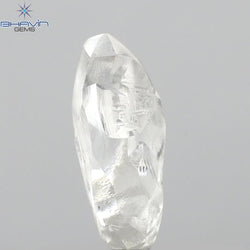 0.62 CT Rough Shape Natural Diamond White Color VS1 Clarity (7.66 MM)