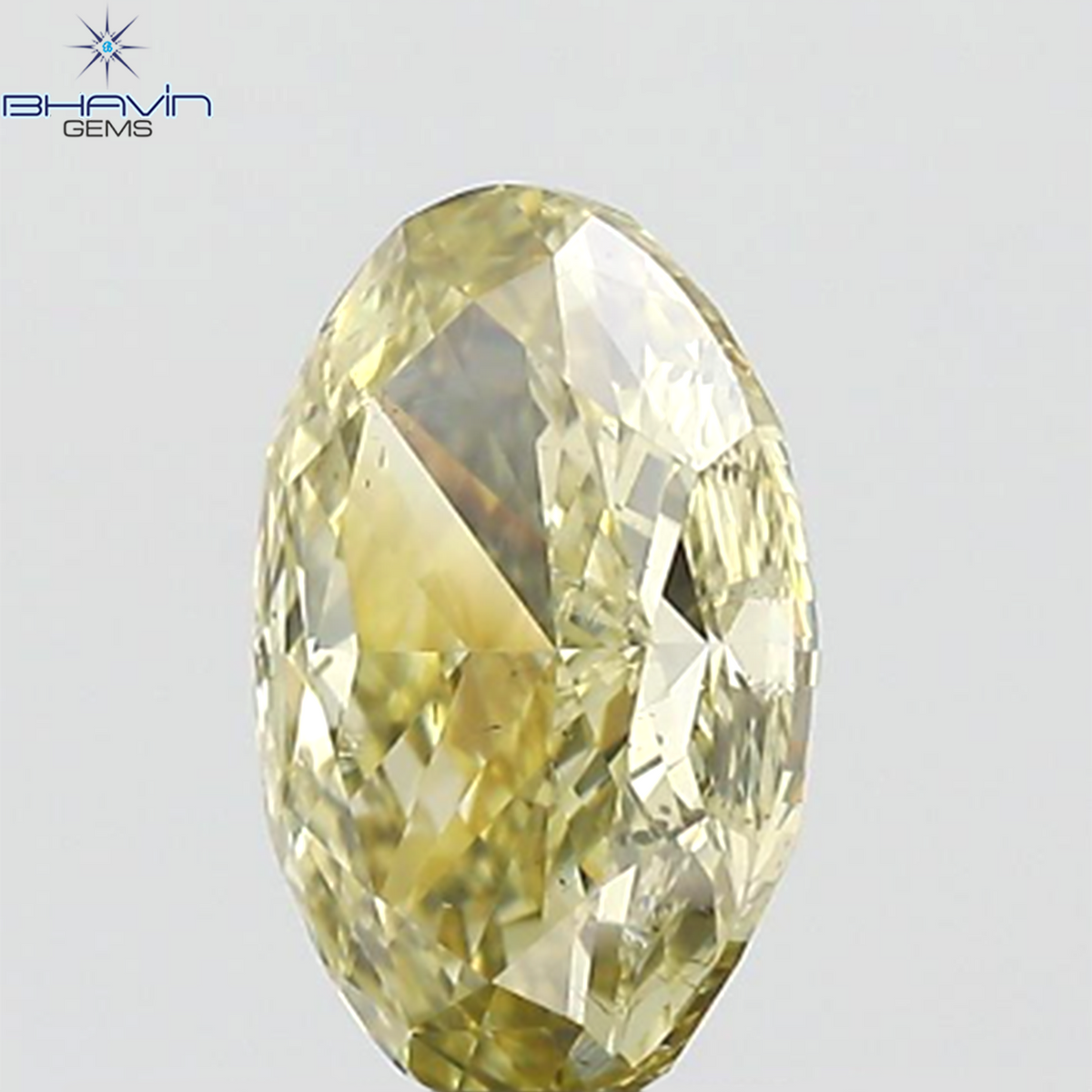 GIA Certified 1.01 CT Oval Natural Brownish Greenish Yellow Diamond SI1 Clarity (8.19 MM)