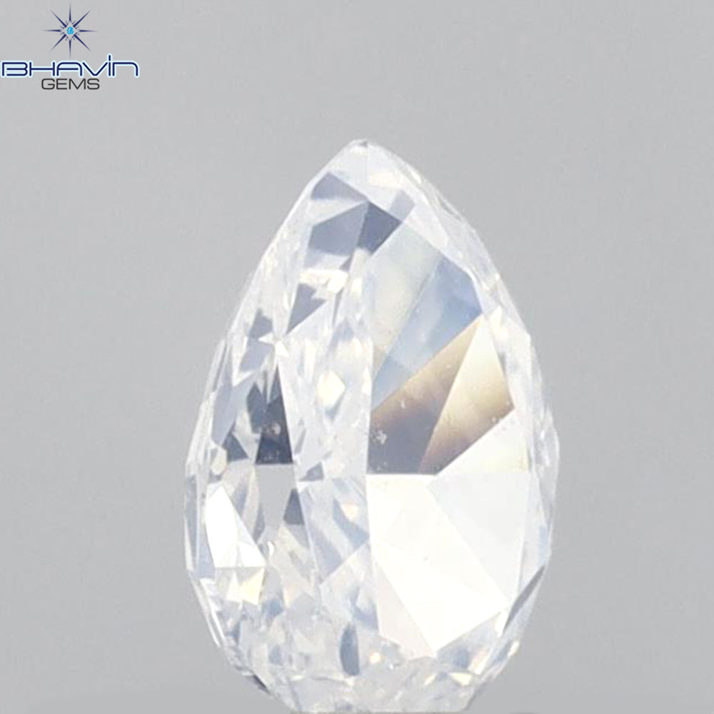 0.41 CT Pear Shape Natural Diamond White Color VS2 Clarity (5.51 MM)