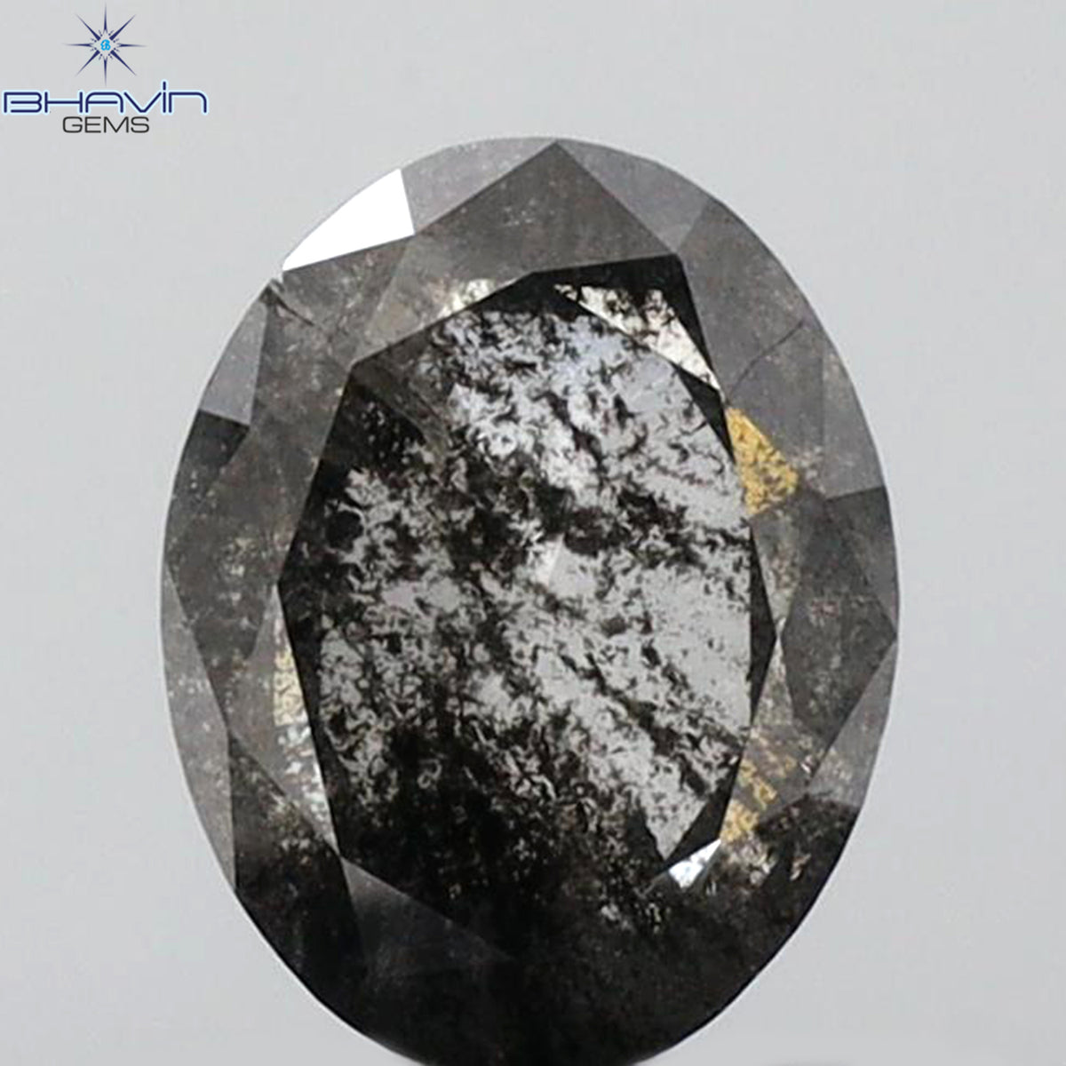 0.72 CT Oval Shape Natural Diamond Salt And Papper Color I3 Clarity (6.62 MM)