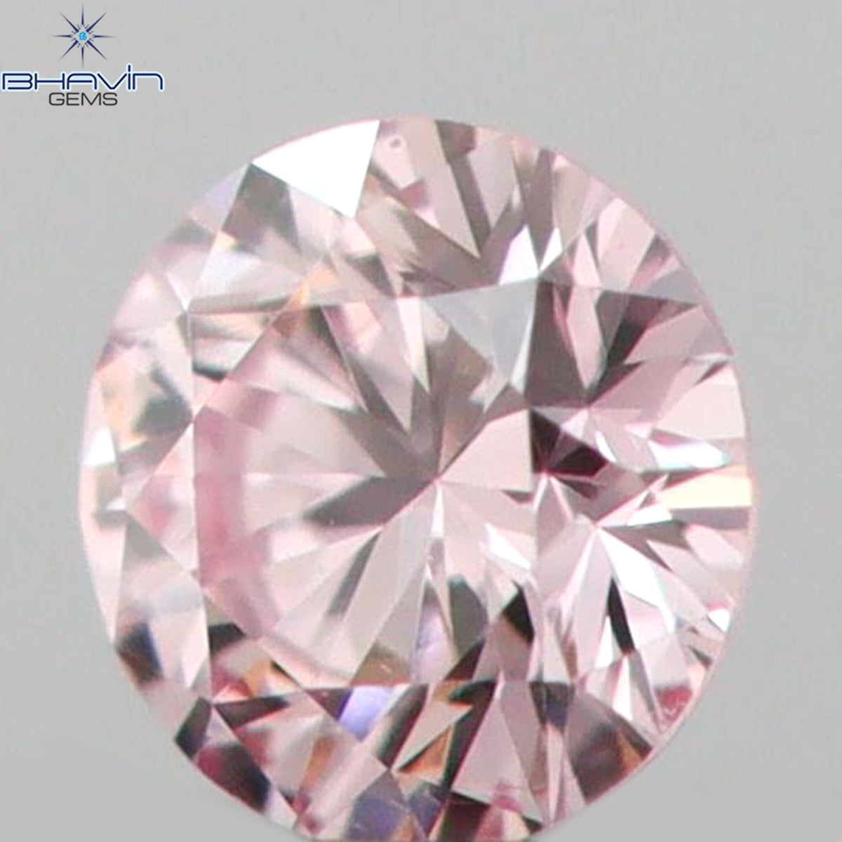 0.05 CT ラウンド シェイプ ナチュラル ダイヤモンド ピンク (アーガイル) カラー SI2 クラリティ (2.36 MM)
