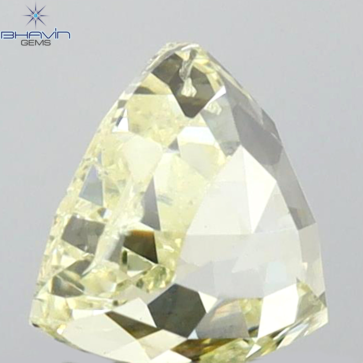 0.88 CT Natural Triangle Diamond Fancy Yellow Color Clarity SI1 (5.80 MM)