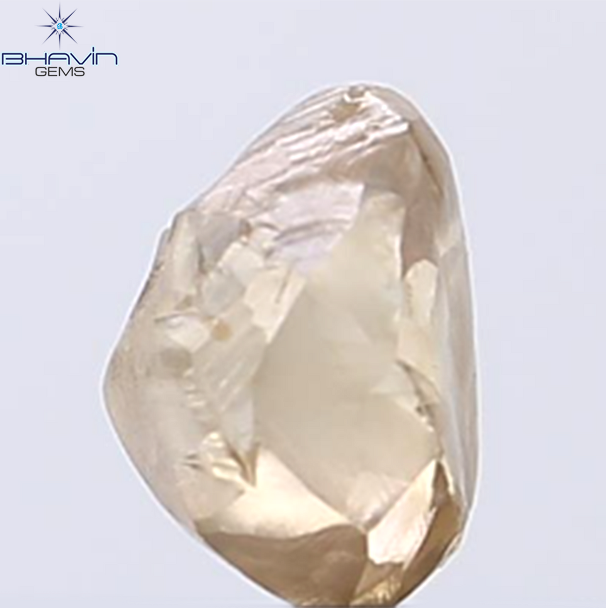 1.55 CT Natural Rough Diamond Brown Color Clarity VS (7.03 MM)