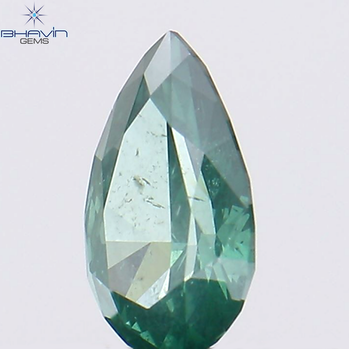 0.21 CT Natural Pear Diamond Enhanced Blue Color Clarity SI2 (5.20 MM)