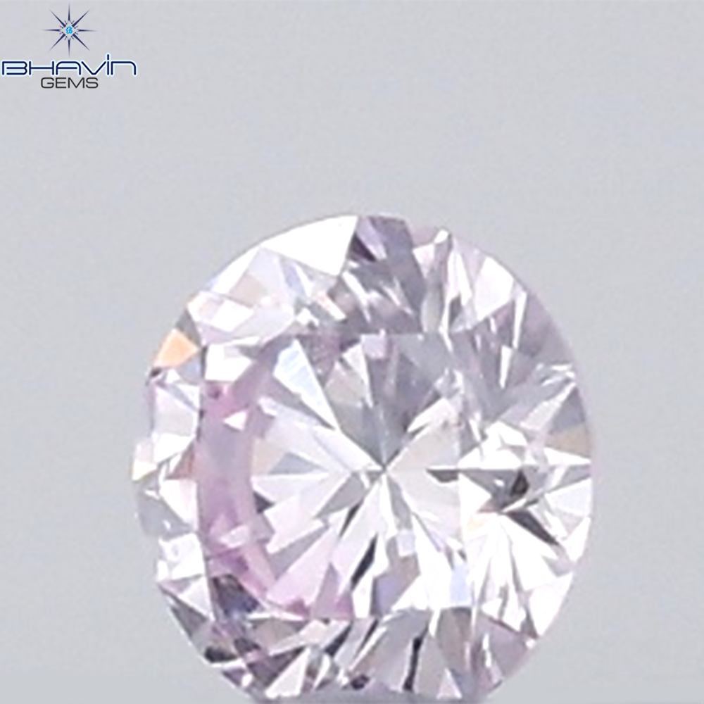 0.18 CT ラウンド ローズ カット シェイプ 天然ダイヤモンド ピンク色 I2 クラリティ (3.86 MM)