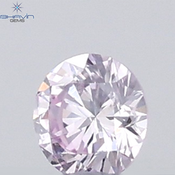 0.18 CT ラウンド ローズ カット シェイプ 天然ダイヤモンド ピンク色 I2 クラリティ (3.86 MM)