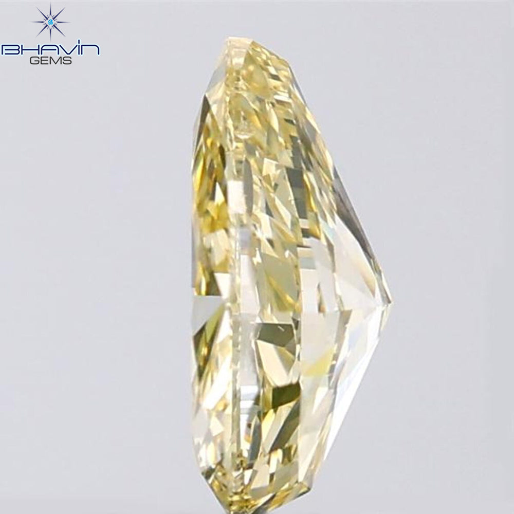 1.05 CT Pear Shape Natural Diamond Orange Yellow Color VS1 Clarity (8.17 MM)