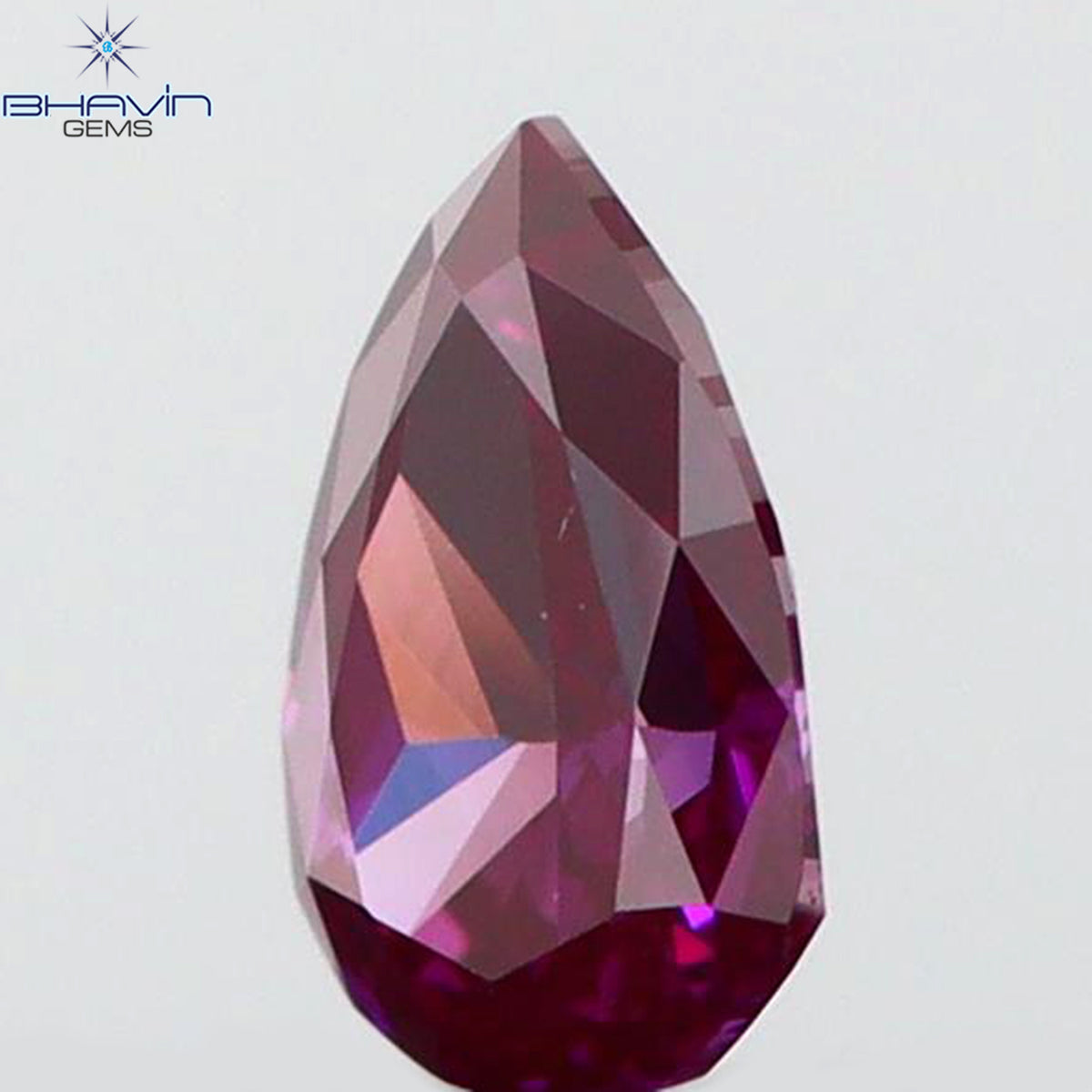 0.09 CT ペアシェイプ 天然ダイヤモンド ピンクカラー VS2 クラリティ (3.29 MM)