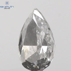 0.32 CT Pear Shape Natural Diamond Bluish Grey Color SI2 Clarity (5.51 MM)