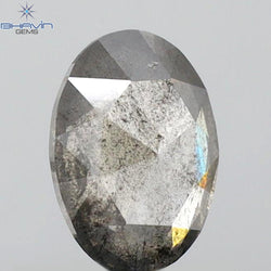 0.68 CT Oval Shape Natural Diamond Salt And Papper Color I3 Clarity (6.77 MM)